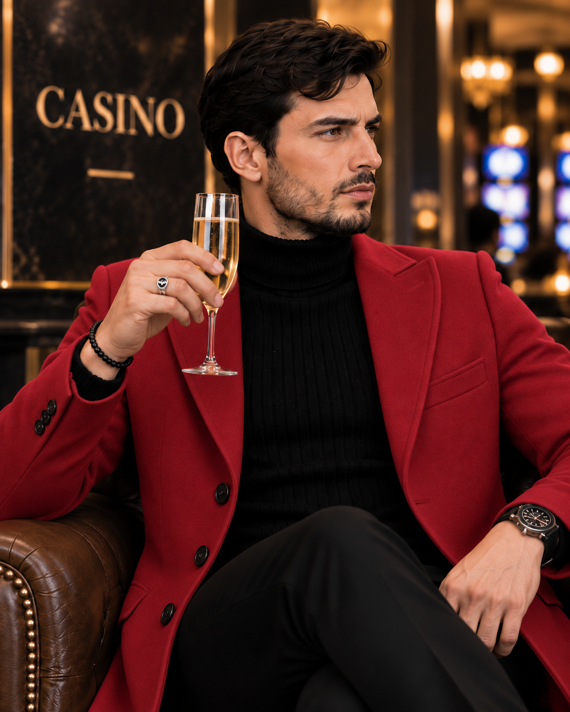 Wine Wool and Blends Trench Over Coat by ITALIAN VEGA® (Winter Special)
