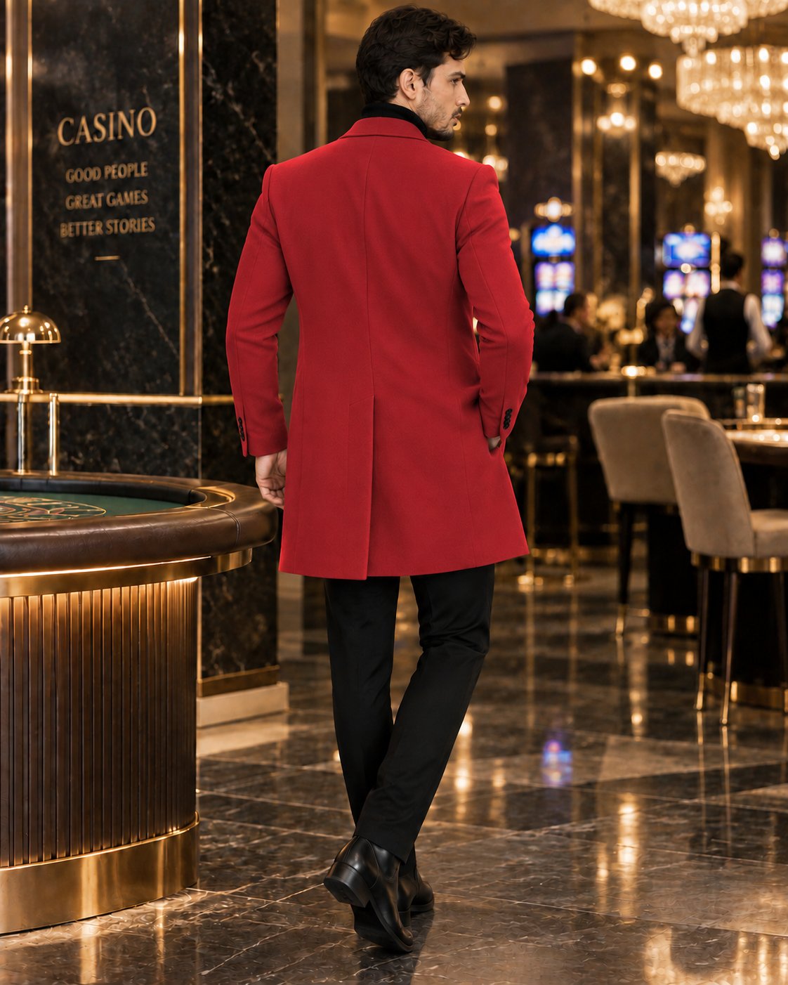 Wine Wool and Blends Trench Over Coat by ITALIAN VEGA® (Winter Special)
