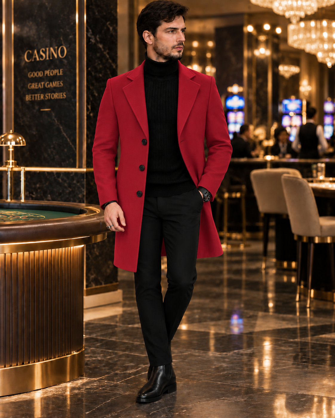 Wine Wool and Blends Trench Over Coat by ITALIAN VEGA® (Winter Special)