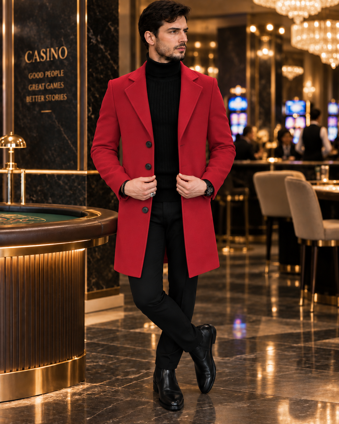 Wine Wool and Blends Trench Over Coat by ITALIAN VEGA® (Winter Special)