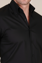 Old Money Black Button Down Shirt by Italian Vega®