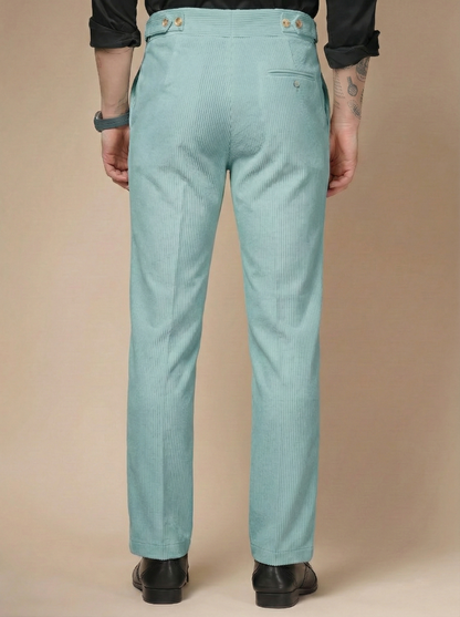 Sage Green Corduroy Oxford Gurkha Pants | Boot Cut Fit by ITALIAN VEGA®