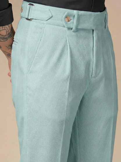Sage Green Corduroy Oxford Gurkha Pants | Boot Cut Fit by ITALIAN VEGA®