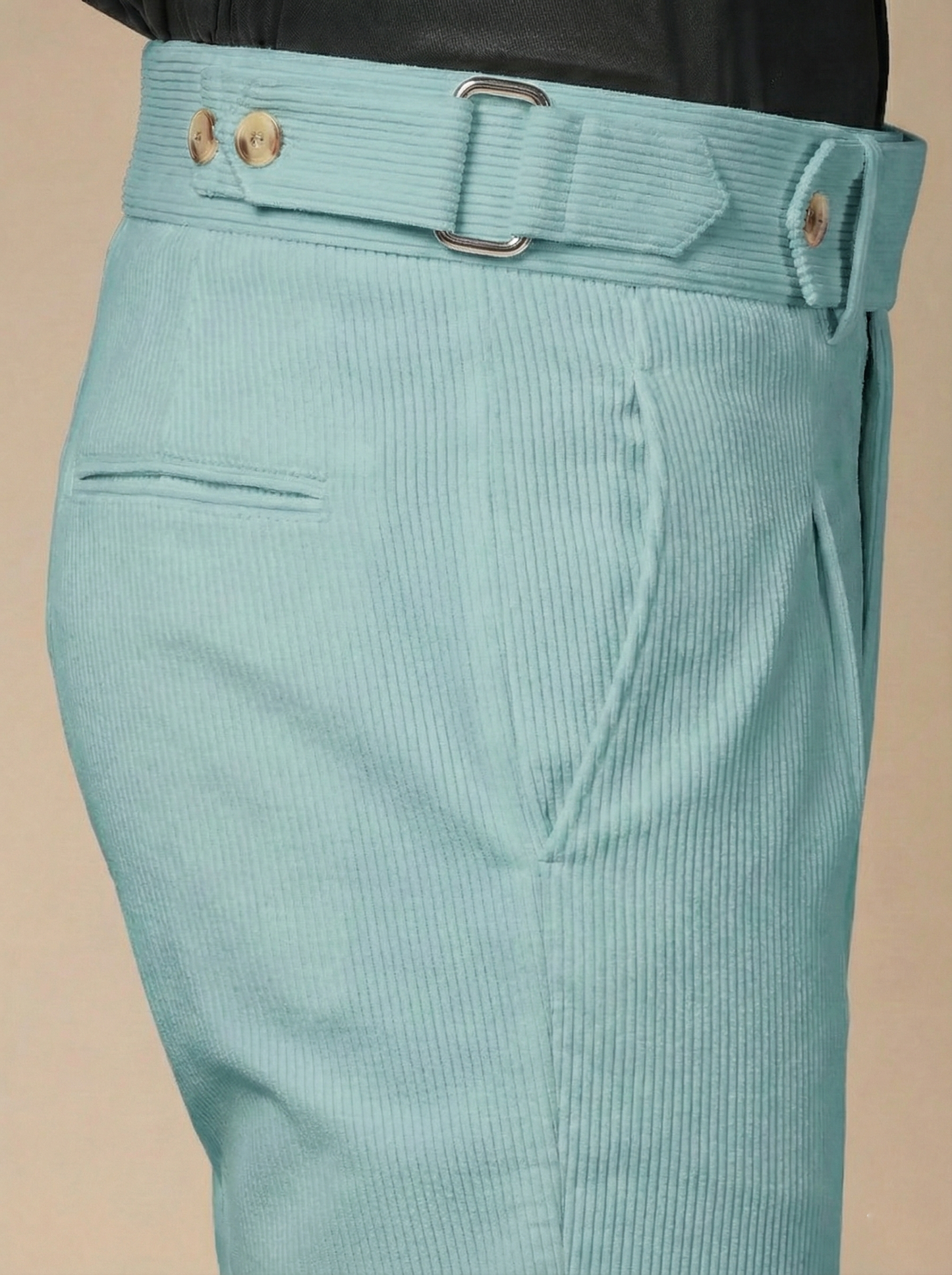 Sage Green Corduroy Oxford Gurkha Pants | Boot Cut Fit by ITALIAN VEGA®