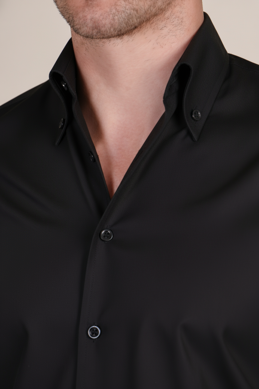 Old Money Black Button Down Shirt by Italian Vega®