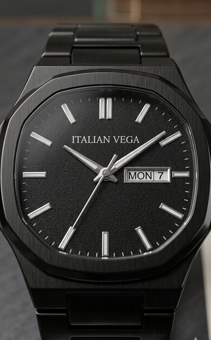 Italian Vega Nero Classico 7 – All Black Premium Stainless Steel Watch