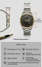 Italian Vega Royale Wave Two-Tone Stainless Steel Watch