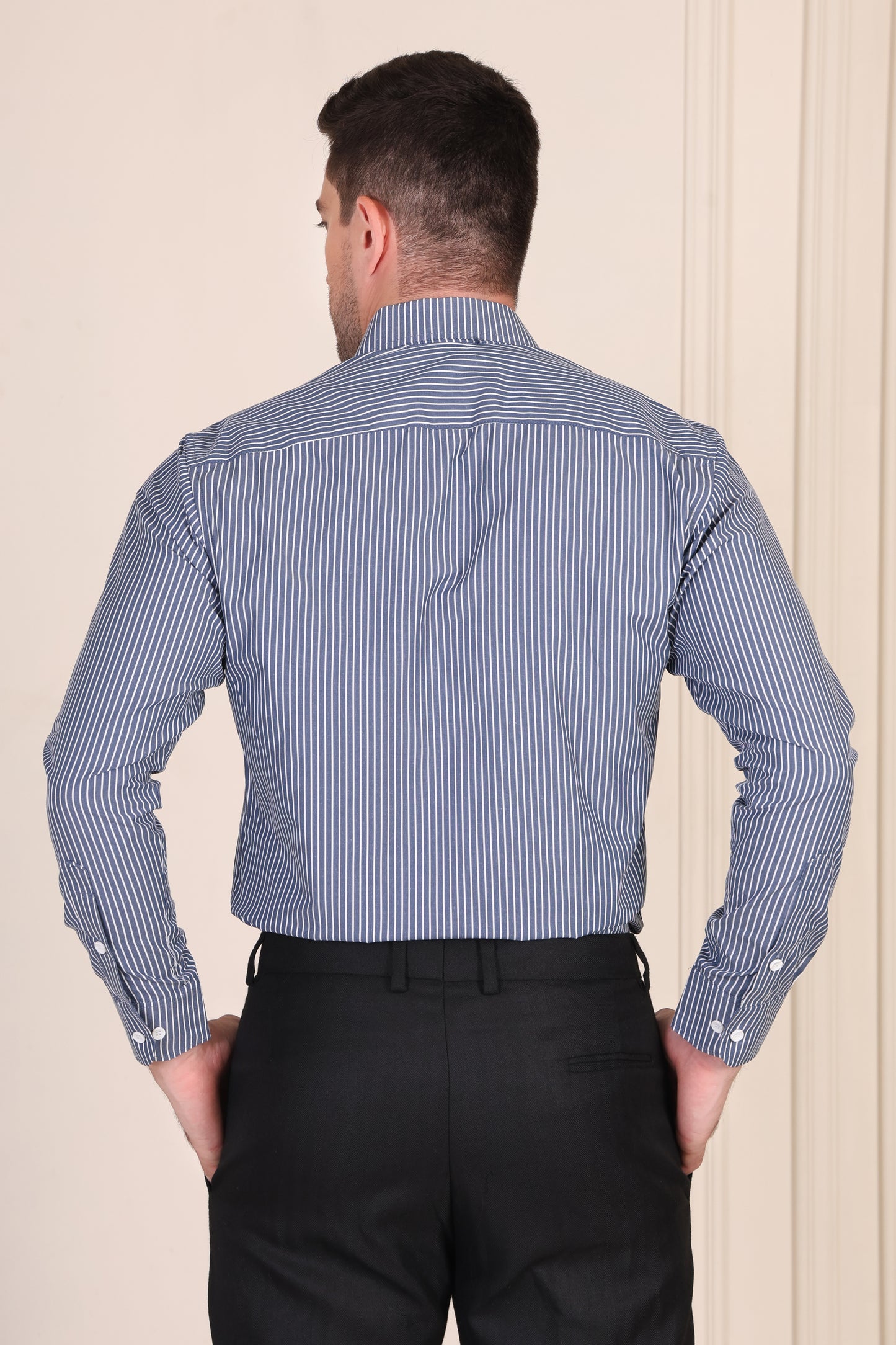 Old Money Deep Navy Stripe One Piece Collar by Italian Vega®