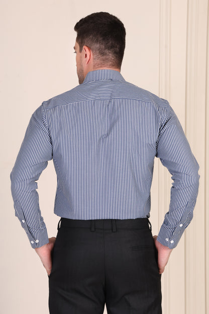 Old Money Deep Navy Stripe One Piece Collar by Italian Vega®