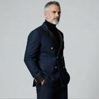 Luxury Denim & PU Leather Blazer – Italian Vega®