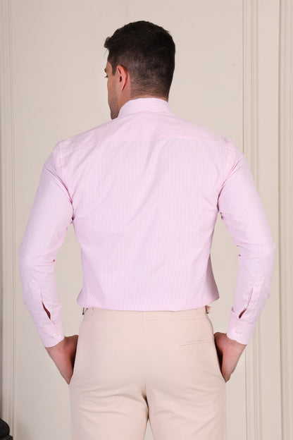 Old Money Crepe Stripe One Piece Collar Shirt by Italian Vega®