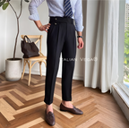 Black Signature Flap Formal Gurkha Pants by ITALIAN VEGA®