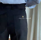 Black Signature Flap Formal Gurkha Pants by ITALIAN VEGA®