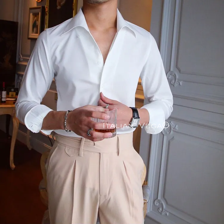 Old Money White Button Down Shirt by Italian Vega®