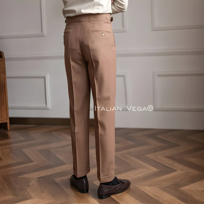 Italian Khakhi Signature Formal Gurkha Pants by ITALIAN VEGA®