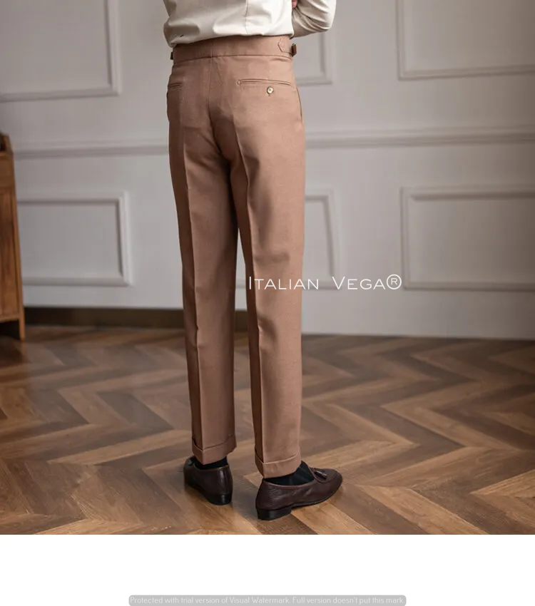 Italian Khakhi Signature Formal Gurkha Pants by ITALIAN VEGA®