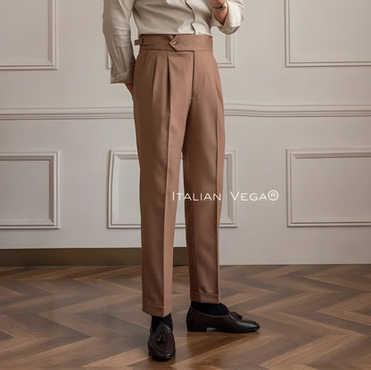 Italian Khakhi Signature Formal Gurkha Pants by ITALIAN VEGA®