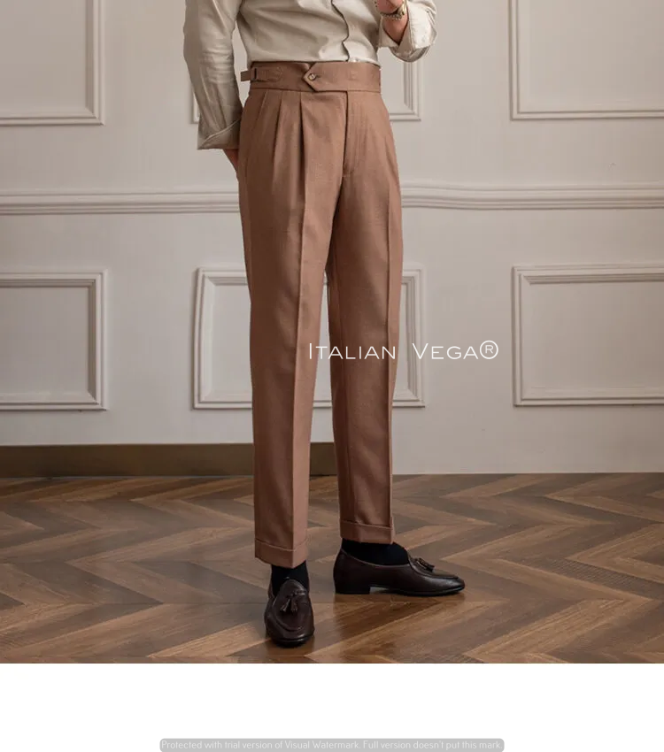 Italian Khakhi Signature Formal Gurkha Pants by ITALIAN VEGA®