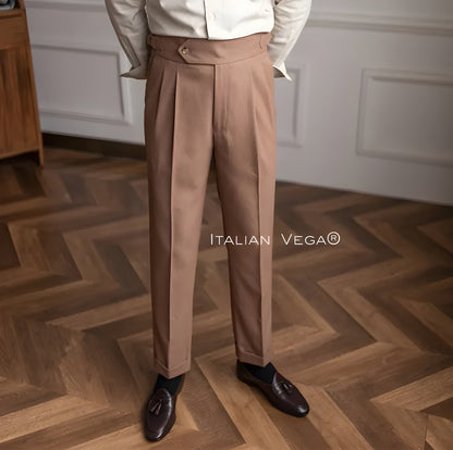 Italian Khakhi Signature Formal Gurkha Pants by ITALIAN VEGA®