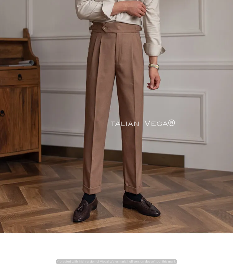 Italian Khakhi Signature Formal Gurkha Pants by ITALIAN VEGA®