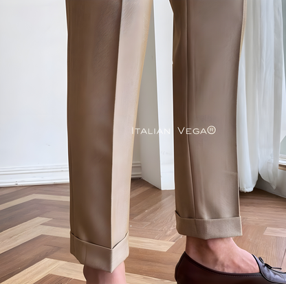 Camel Signature Flap Formal Gurkha Pants by ITALIAN VEGA®