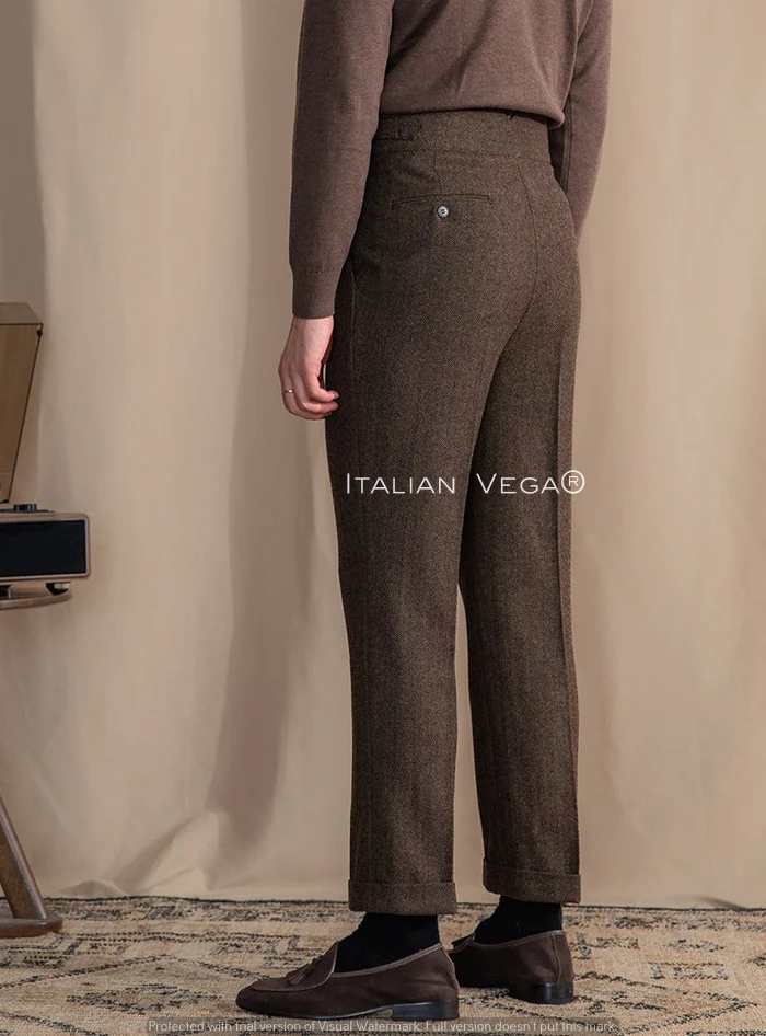 Khakhi Exotic Wool Gurkha Pants by Italian Vega® (Winter Edition)