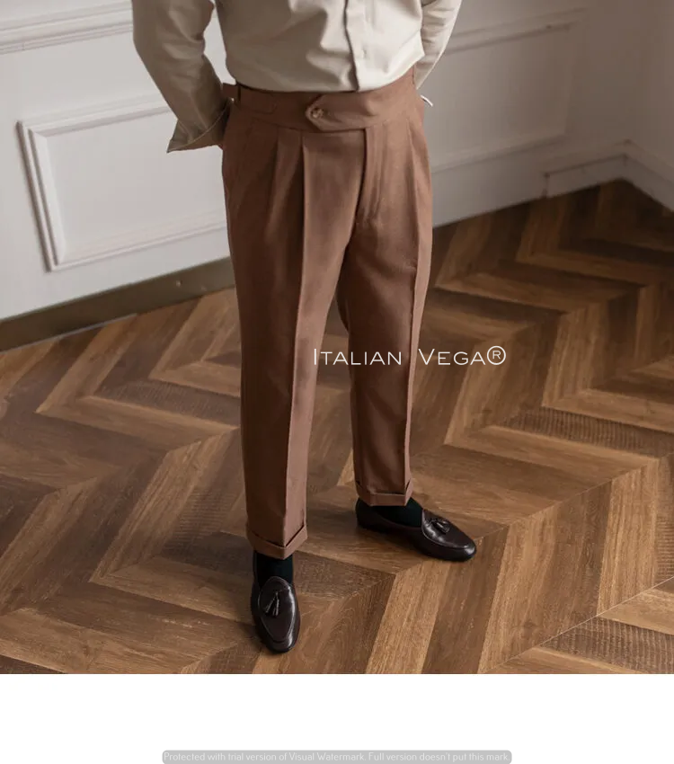 Italian Khakhi Signature Formal Gurkha Pants by ITALIAN VEGA®