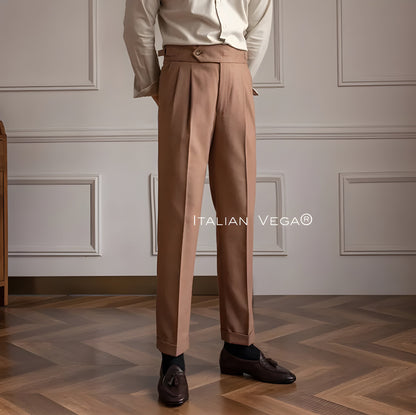Italian Khakhi Signature Formal Gurkha Pants by ITALIAN VEGA®