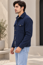 Classy Navy Blue Wool Jacket by ITALIAN VEGA®