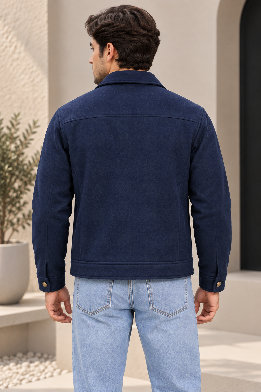 Classy Navy Blue Wool Jacket by ITALIAN VEGA®