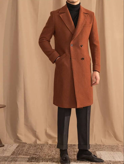 Kingsman Tan Double Breasted OverCoat by Italian Vega® (Winter Special)