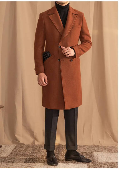 Kingsman Tan Double Breasted OverCoat by Italian Vega® (Winter Special)