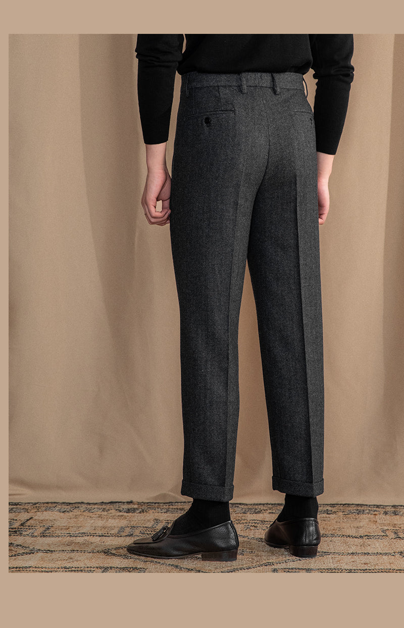 Grey Elegant Wool Gurkha Pants by Italian Vega® (Winter Edition)