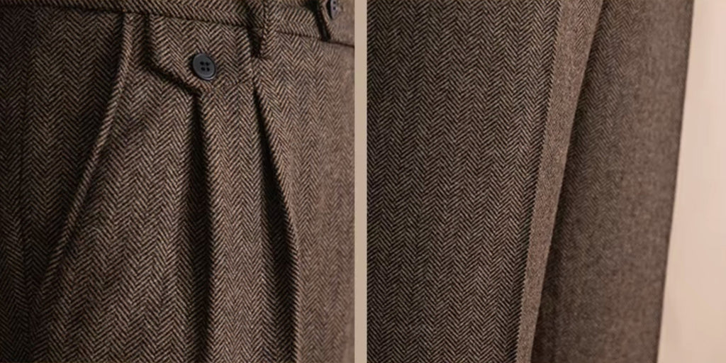 Khakhi Signature Flap Herringbone Gurkha Pants by Italian Vega®