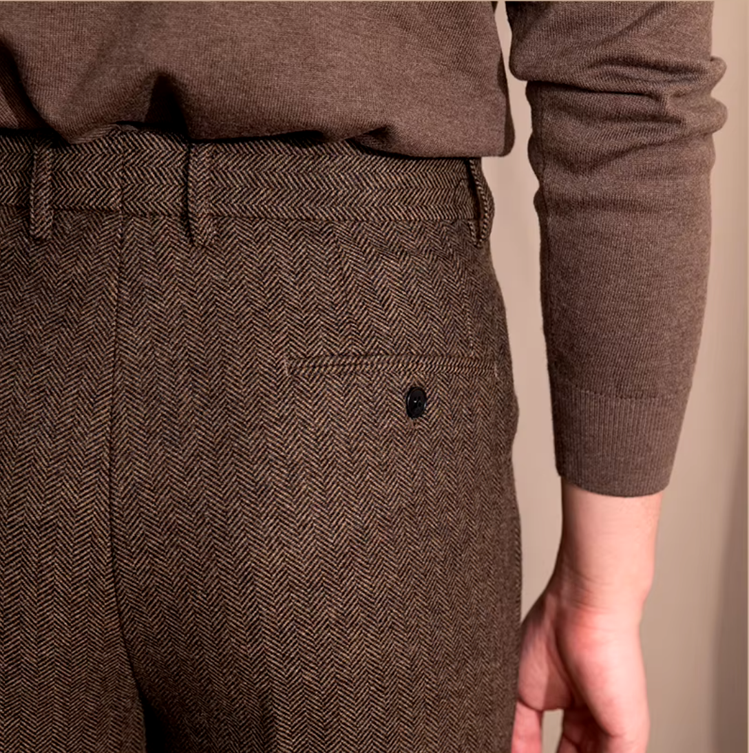 Khakhi Elegant Wool Gurkha Pants by Italian Vega® (Winter Edition)