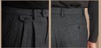 Grey Signature Flap Herringbone Gurkha Pants by Italian Vega®