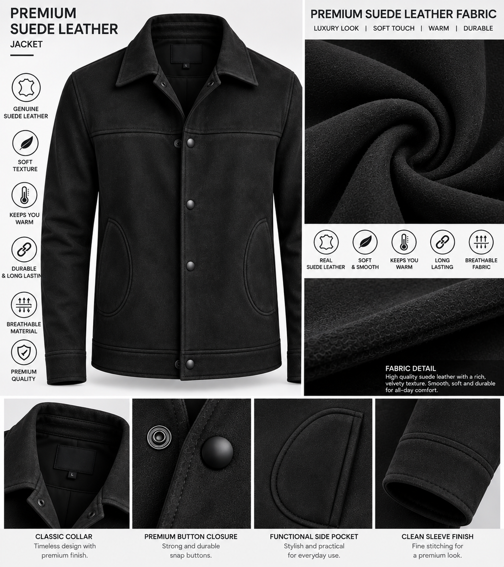 Sleek Black Wool Coach Jacket by ITALIAN VEGA®