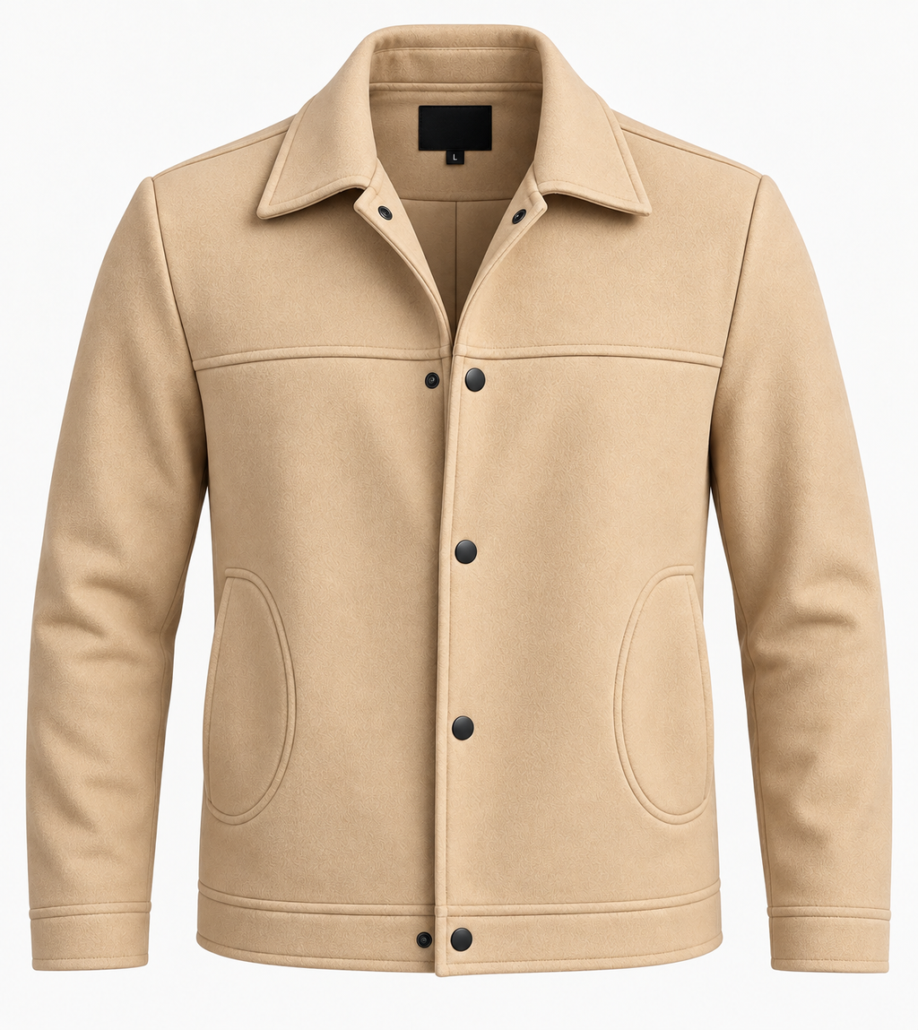 Sleek Camel Wool Coach Jacket by ITALIAN VEGA®