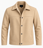 Sleek Camel Wool Coach Jacket by ITALIAN VEGA®