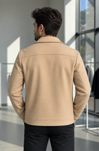 Sleek Camel Wool Coach Jacket by ITALIAN VEGA®