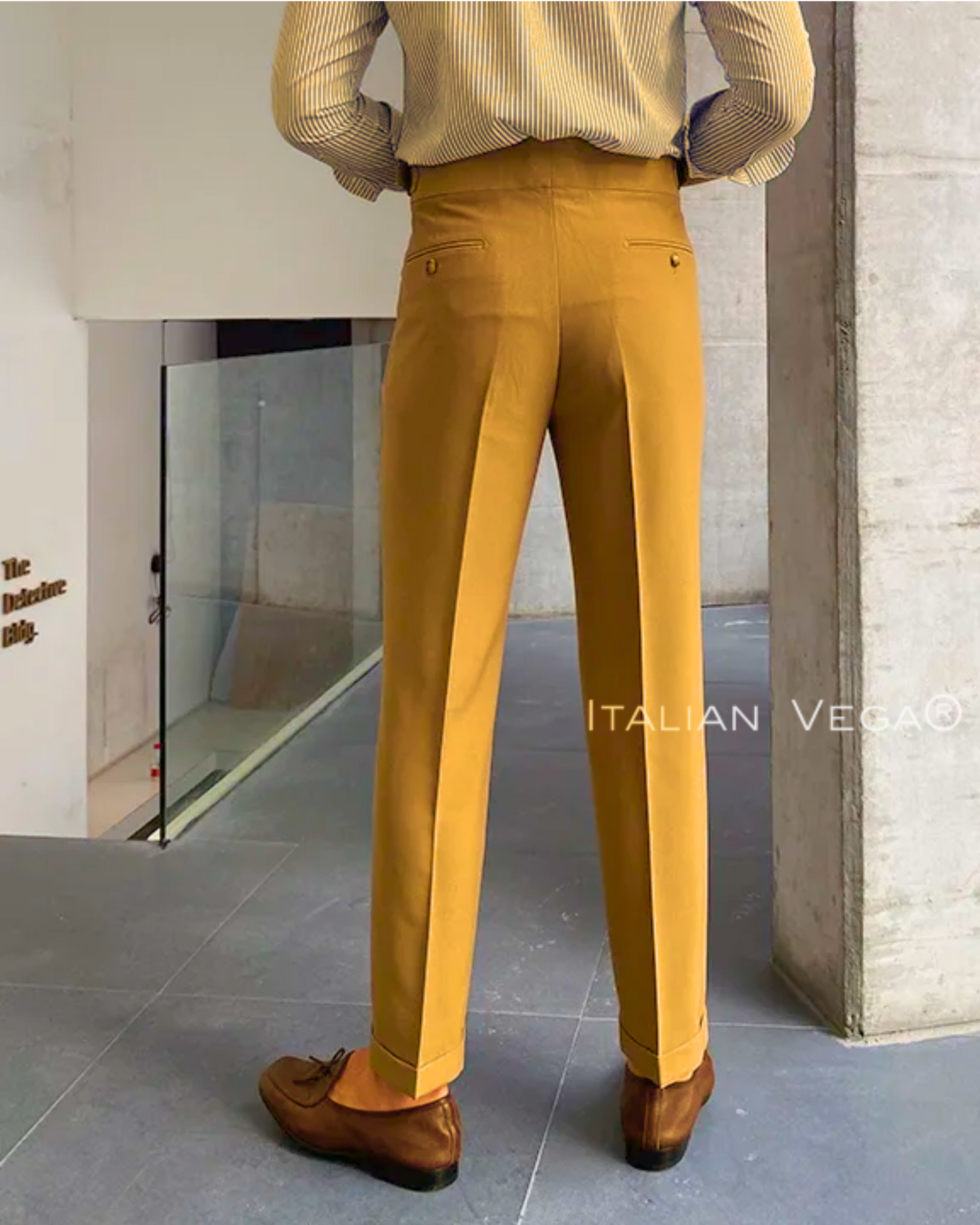 Camel Signature Buttoned Formal Gurkha Pants by ITALIAN VEGA®