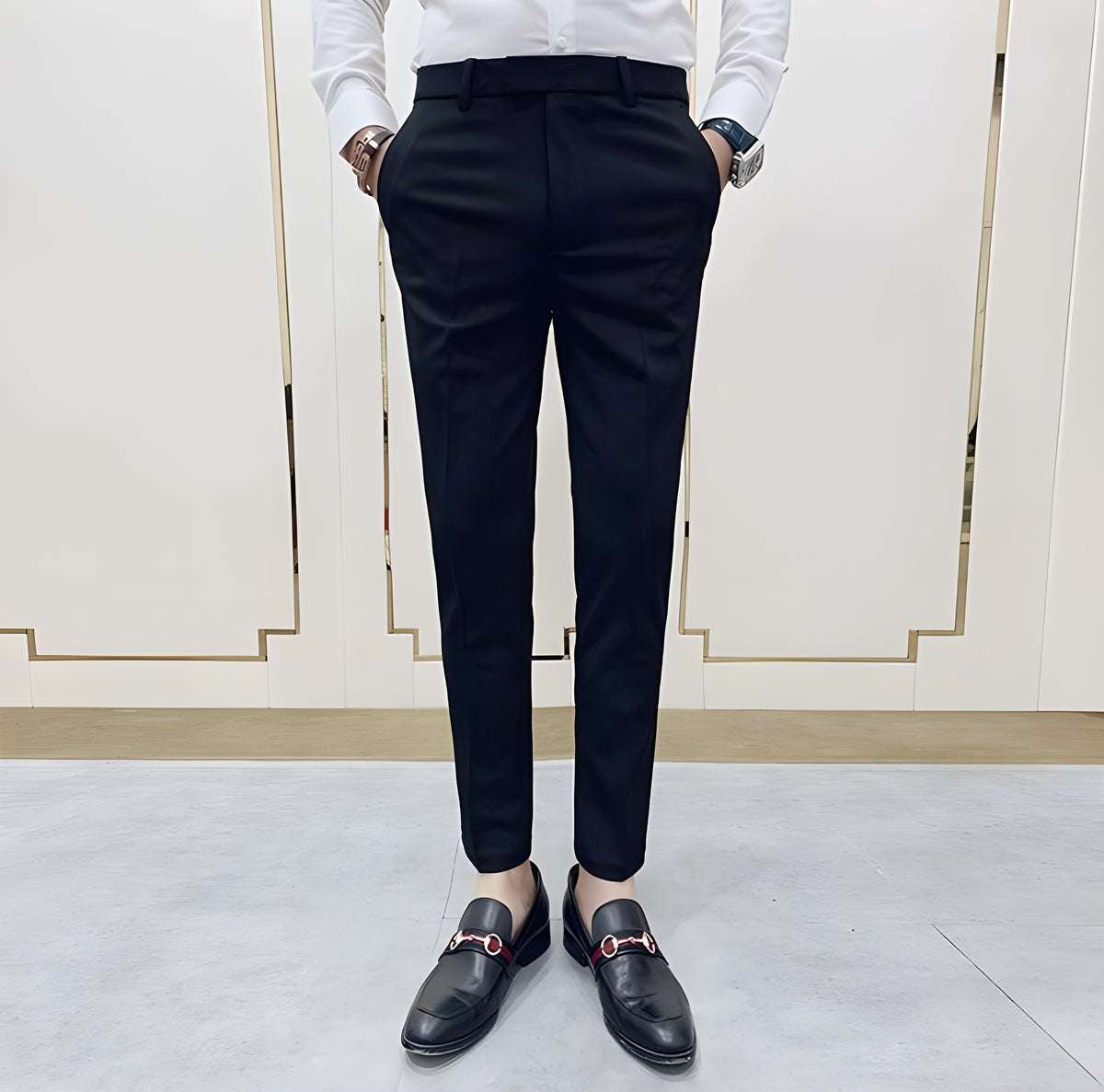 Italian Royal Black Formal Trouser For Men by ITALIAN VEGA®
