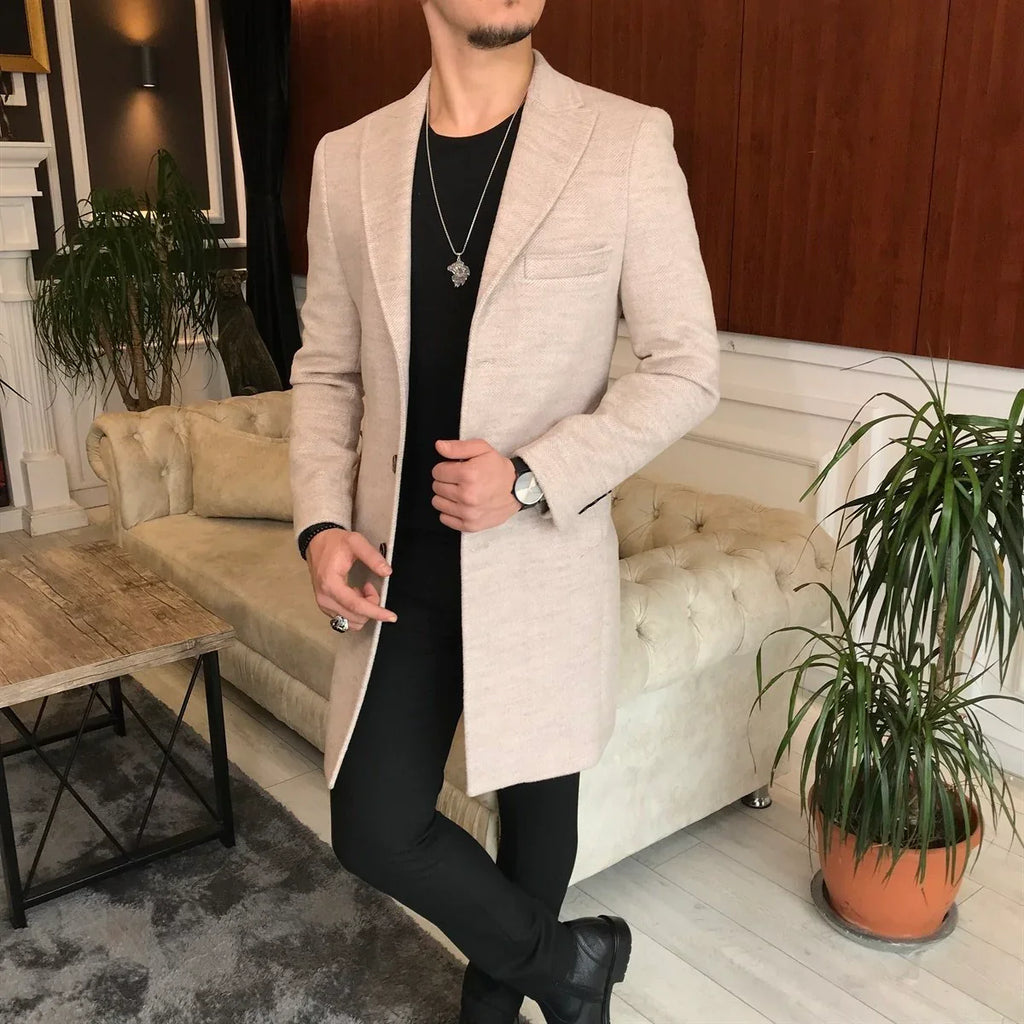 Charleston Beige Wool Blend Over Coat by Italian Vega® (Winter Special)