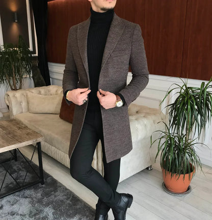Charleston Brown Wool Blend Over Coat by Italian Vega® (Winter Special)