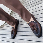 British Style Light Brown Men Formal Pants