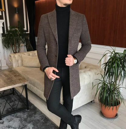 Charleston Brown Wool Blend Over Coat by Italian Vega® (Winter Special)