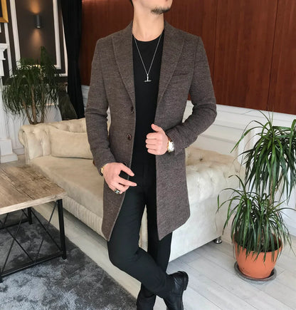 Charleston Brown Wool Blend Over Coat by Italian Vega® (Winter Special)