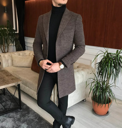 Charleston Brown Wool Blend Over Coat by Italian Vega® (Winter Special)