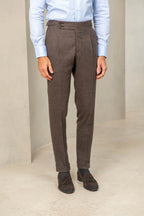 Brown Flannel Signature Gurkha Pants by Italian Vega®