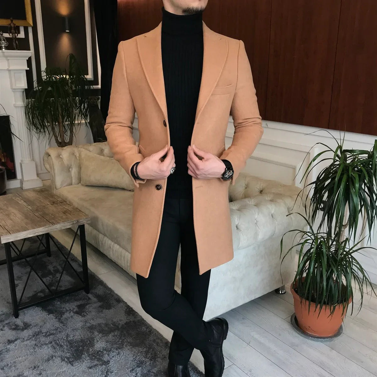 Charleston Camel Wool Blend Over Coat by Italian Vega® (Winter Special)
